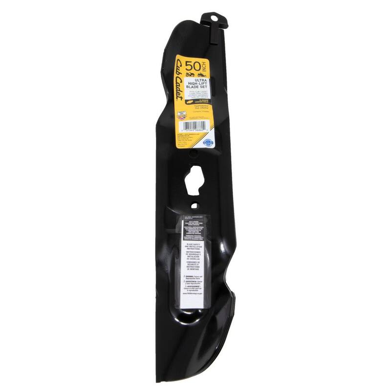 Cub Cadet Original Equipment High Lift Blade Set for Select 50 in. Riding Lawn Mowers with S-Shape Center OE# 742-05094, 742P05094 - 490-110-C193