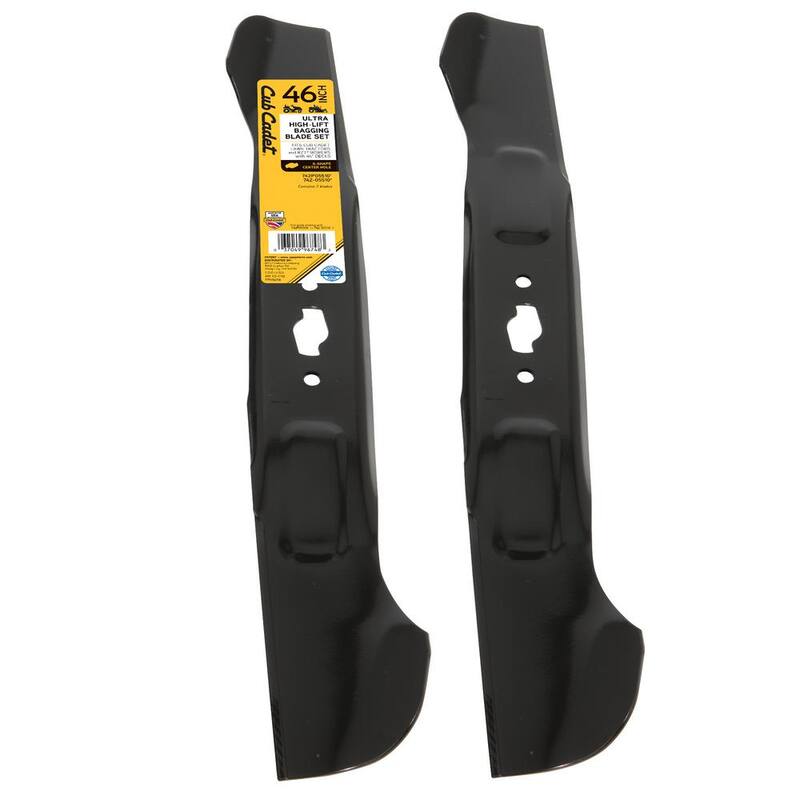Cub Cadet Original Equipment High Lift Blade Set for Select 46 in. Riding Lawn Mowers with S-Shape Center OE# 742-05510,742P05510 - 490-110-C192