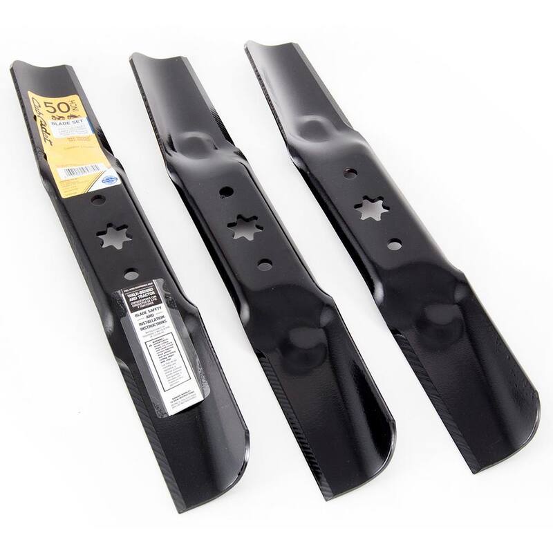 Cub Cadet Original Equipment High Lift Blade Set for Select 50 in. Riding Lawn Mowers with 6-Point Star OE# 942-05052, 742-05052 - 490-110-C155
