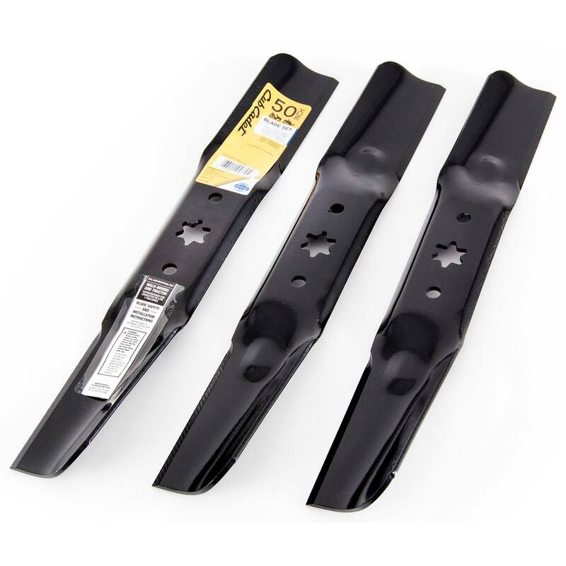 Cub Cadet Original Equipment High Lift Blade Set for Select 50 in. Riding Lawn Mowers with 6-Point Star OE# 942-05052, 742-05052 - 490-110-C155