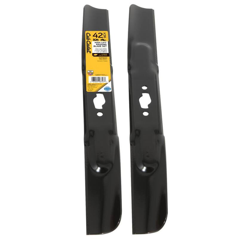 Cub Cadet Original Equipment High Lift Blade Set for Select 42 in. Riding Lawn Mowers with S-Shape Center OE# 742-05177,742P05177 - 490-110-C191