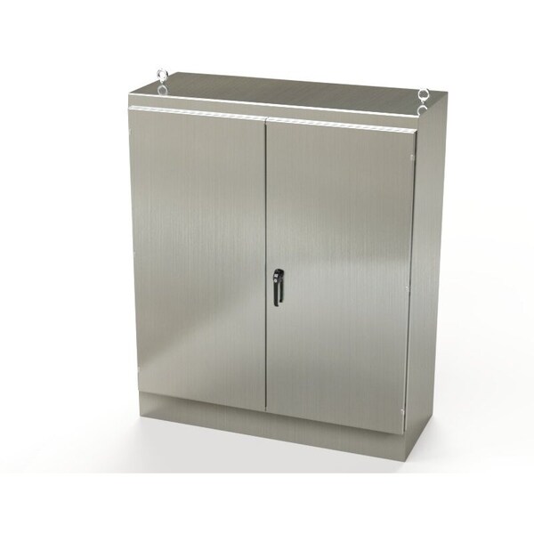 Saginaw Control & Engineering 304 Stainless Steel Electrical Enclosures, 72 in H, 24 in D, 60 in W, NEMA 3R, 12, 13, Hinged - SCE-726024SSFSD
