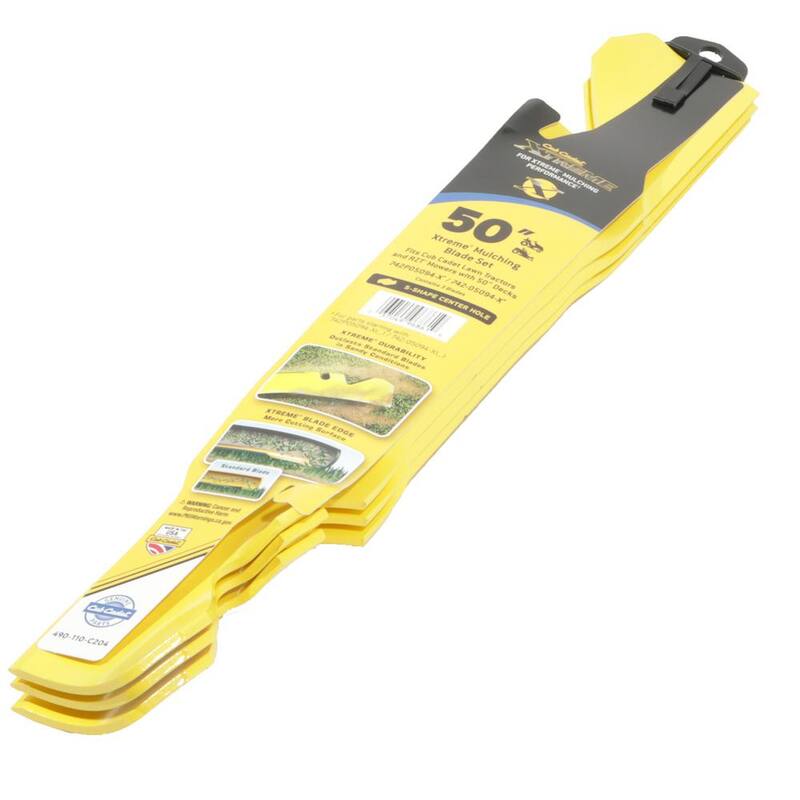 Cub Cadet Original Equipment Xtreme 3-in-1 Blade Set for Select 50 in. Mowers with S-Shaped Center OE# 742P05094-X, 742-05094-X - 490-110-C204