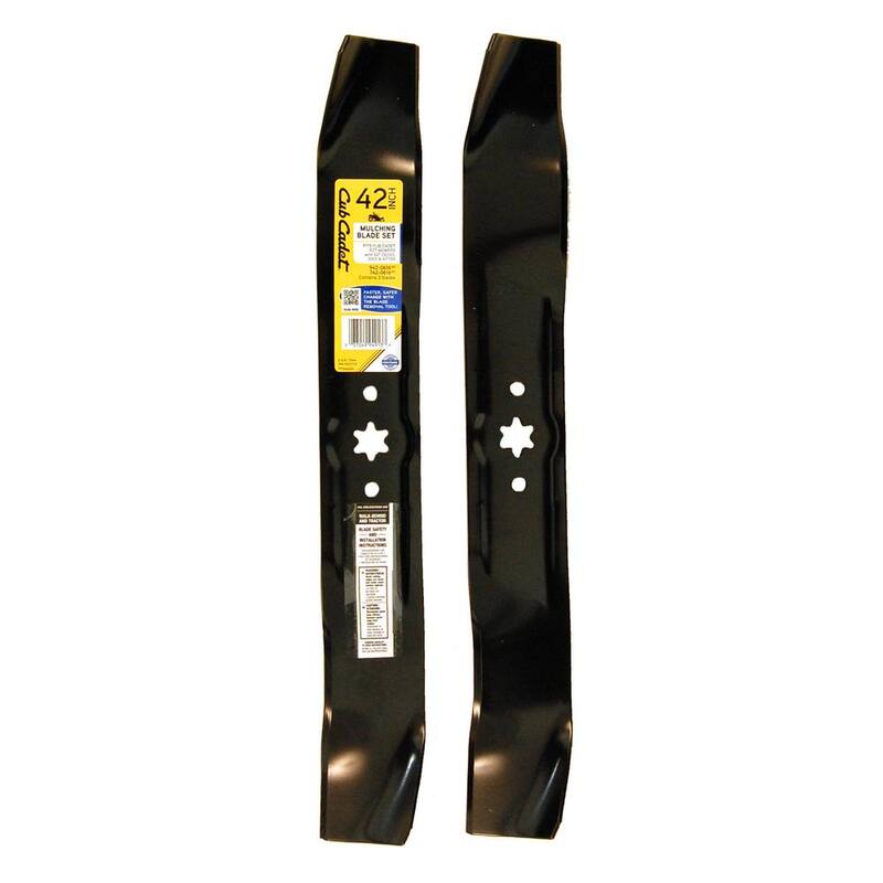 Cub Cadet Original Equipment 3-in-1 Blade Set for Select 42 in. Riding Lawn Mowers with 6-Point Star OE# 942-0616, 942-0616A - 490-110-C122