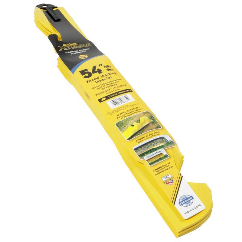 Cub Cadet Original Equipment Xtreme 3-in-1 Blade Set for Select 54 in. Mowers with S-Shape Center, OE# 742P05086-X, 742-05086-X - 490-110-C205