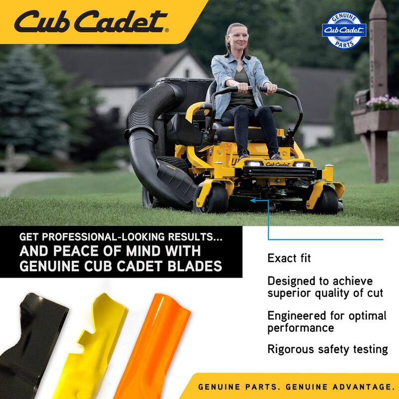 Cub Cadet Original Equipment High Lift Blade Set for Select 54 in. Riding Lawn Mowers with S-Shape Center OE# 742-05086, 742P05086 - 490-110-C194