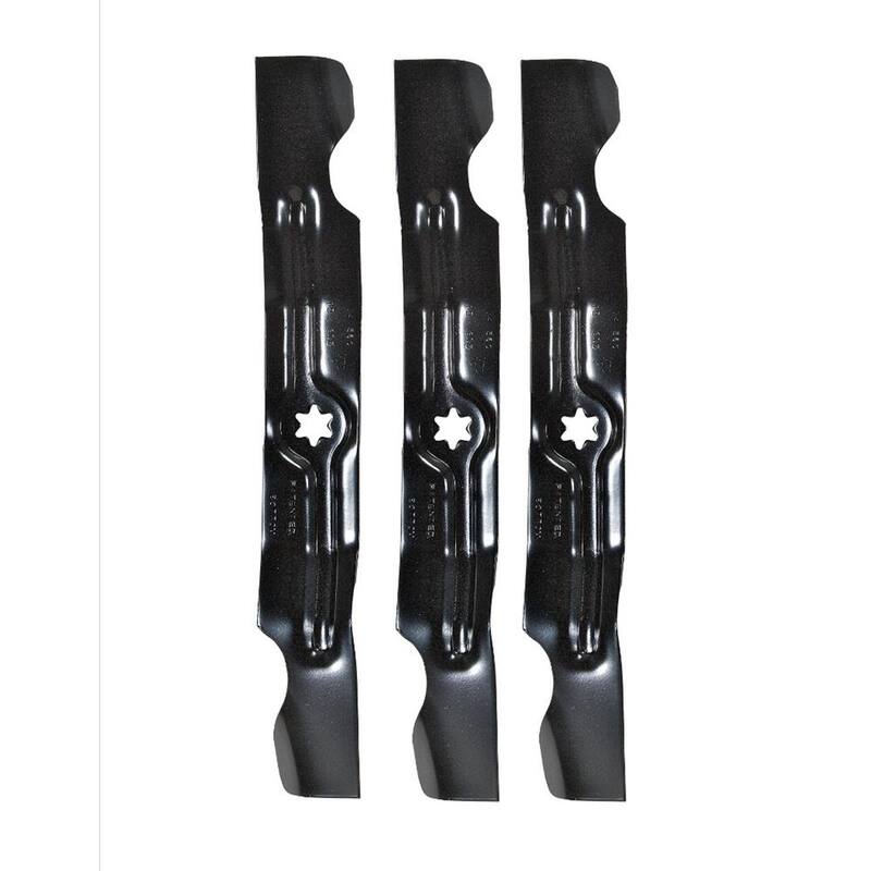 Cub Cadet Original Equipment High Lift Blade Set for Select 50 in. Riding Lawn Mowers with 6-Point Star OE# 942-04053C, 742-04053C - 490-110-C123