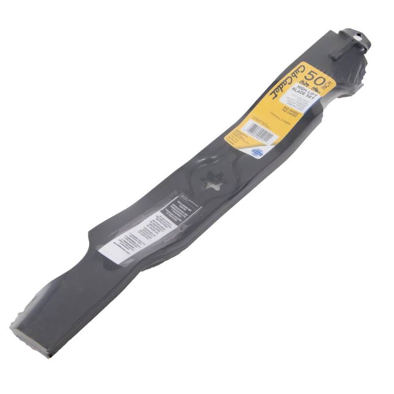 Cub Cadet Original Equipment High Lift Blade Set for Select 50 in. Riding Lawn Mowers with 6-Point Star OE# 942-04053C, 742-04053C - 490-110-C123