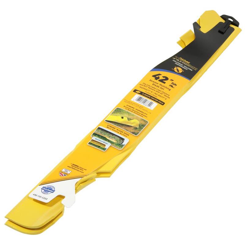 Cub Cadet Original Equipment Xtreme 3-in-1 Blade Set for Select 42 in. Mowers with S-Shaped Center OE# 742P05177-X, 742-05177-X - 490-110-C202