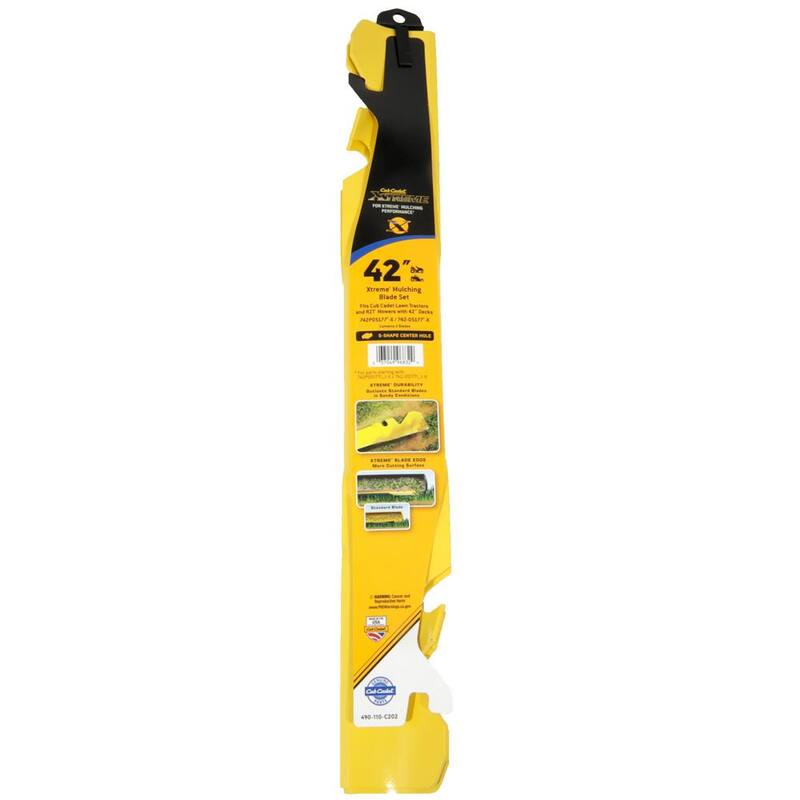 Cub Cadet Original Equipment Xtreme 3-in-1 Blade Set for Select 42 in. Mowers with S-Shaped Center OE# 742P05177-X, 742-05177-X - 490-110-C202