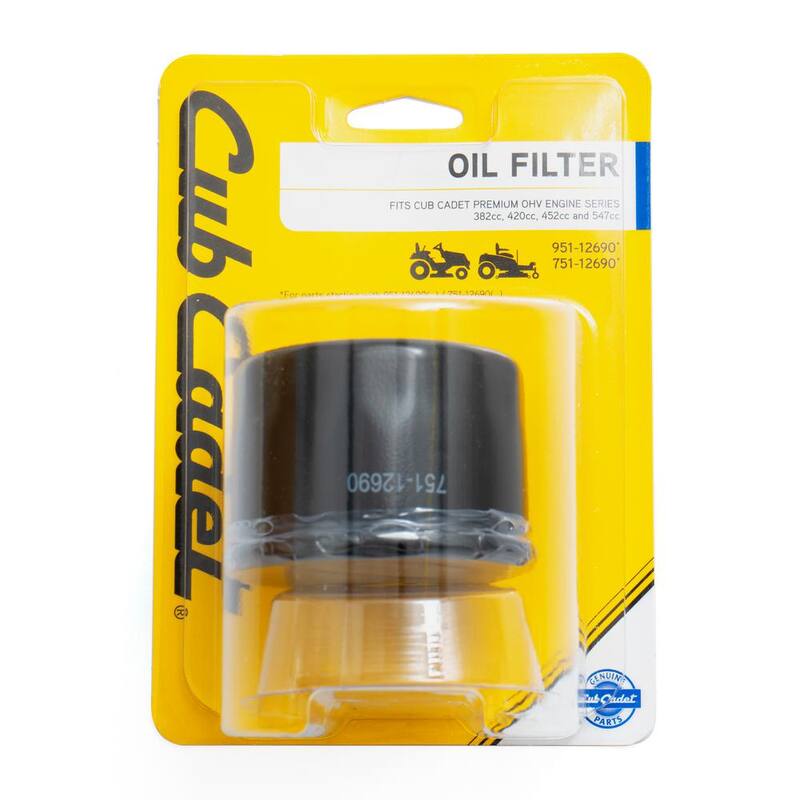 Cub Cadet Premium OHV Engine 382 cc, 420 cc, 452 cc, and 547 cc Oil Filter OE# 951-12690 / 751-12690 - 490-201-C010