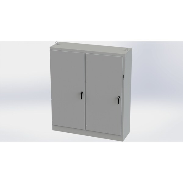 Saginaw Control & Engineering Carbon Steel Electrical Enclosures, 90 in H, 24 in D, 77-3/4 in W, NEMA 3R, 12, 13, Hinged - SCE-90XM7824