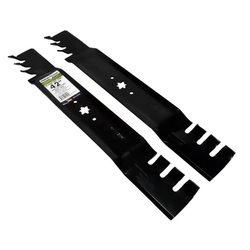MaxPower 2 Blade Commercial Mulching Set for Many 42 in. Cut MTD, Cub Cadet, Troy-Bilt Mowers Replaces OEM # 742-0616, 942-0616 - 561532XB