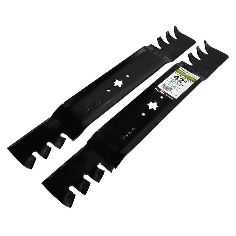 MaxPower 2 Blade Commercial Mulching Set for Many 42 in. Cut MTD, Cub Cadet, Troy-Bilt Mowers Replaces OEM # 742-0616, 942-0616 - 561532XB