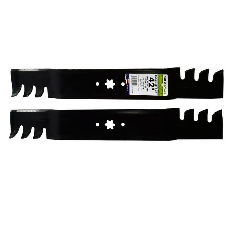 MaxPower 2 Blade Commercial Mulching Set for Many 42 in. Cut MTD, Cub Cadet, Troy-Bilt Mowers Replaces OEM # 742-0616, 942-0616 - 561532XB