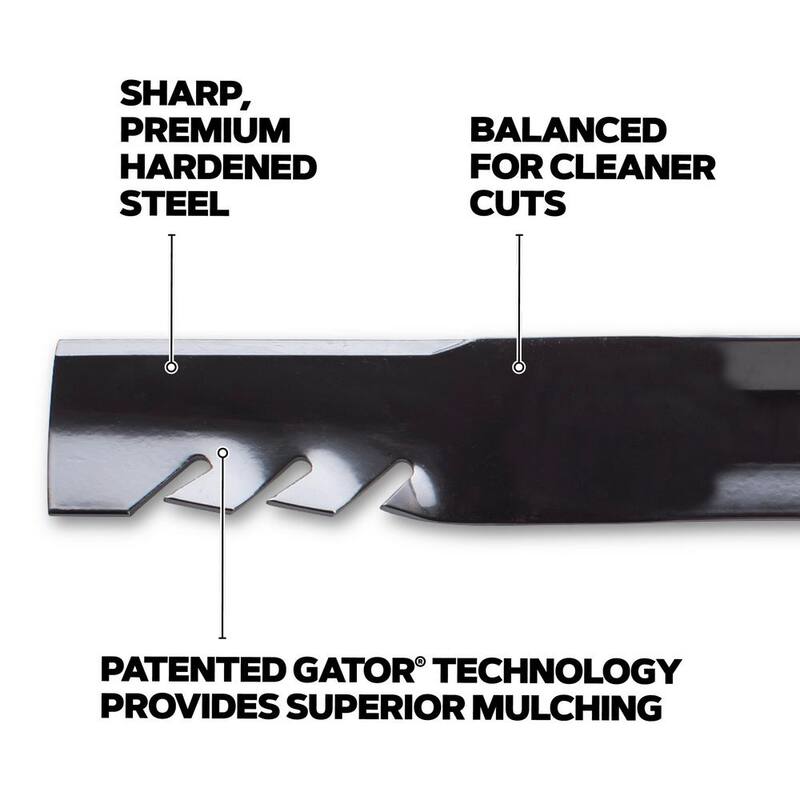 Oregon Riding Lawnmower Gator Blade for 42 in. Deck, Fits Cub-Cadet , Troy-Bilt, Craftsman, and Bolens, Set of 2 (42MGS1G32) - 42MGS1G32