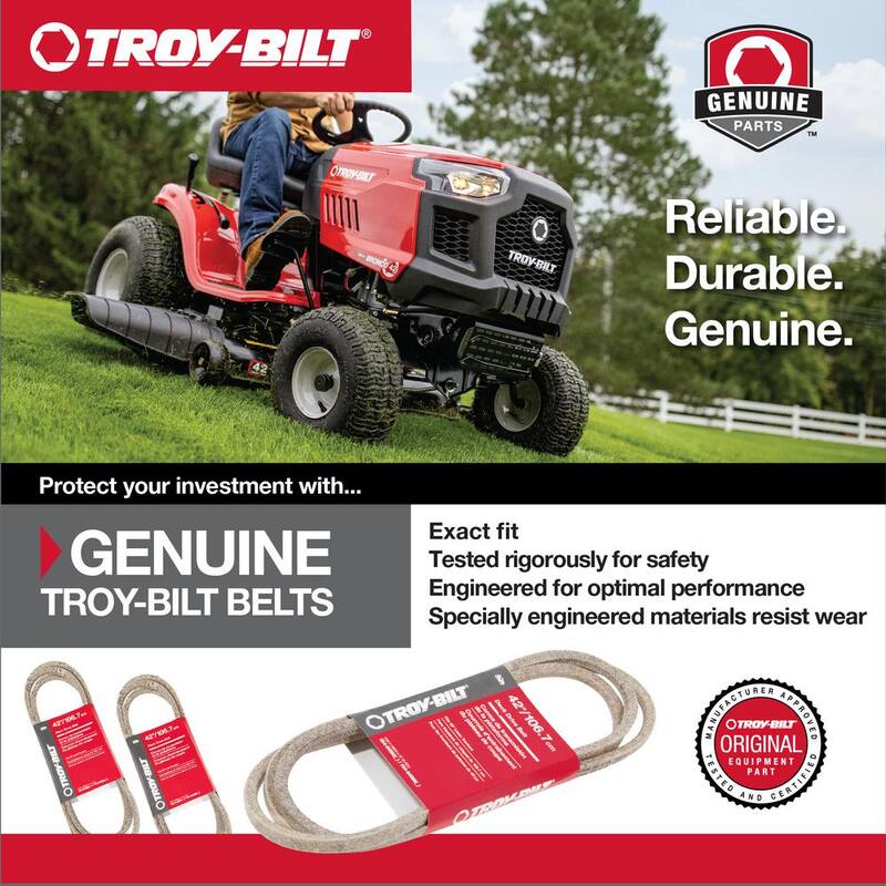 Troy-Bilt Original Equipment Transmission Drive Belt for Select 30 in. Rear Engine Riding Lawn Mowers OE# 954-04331,754-04331 - 490-501-Y057