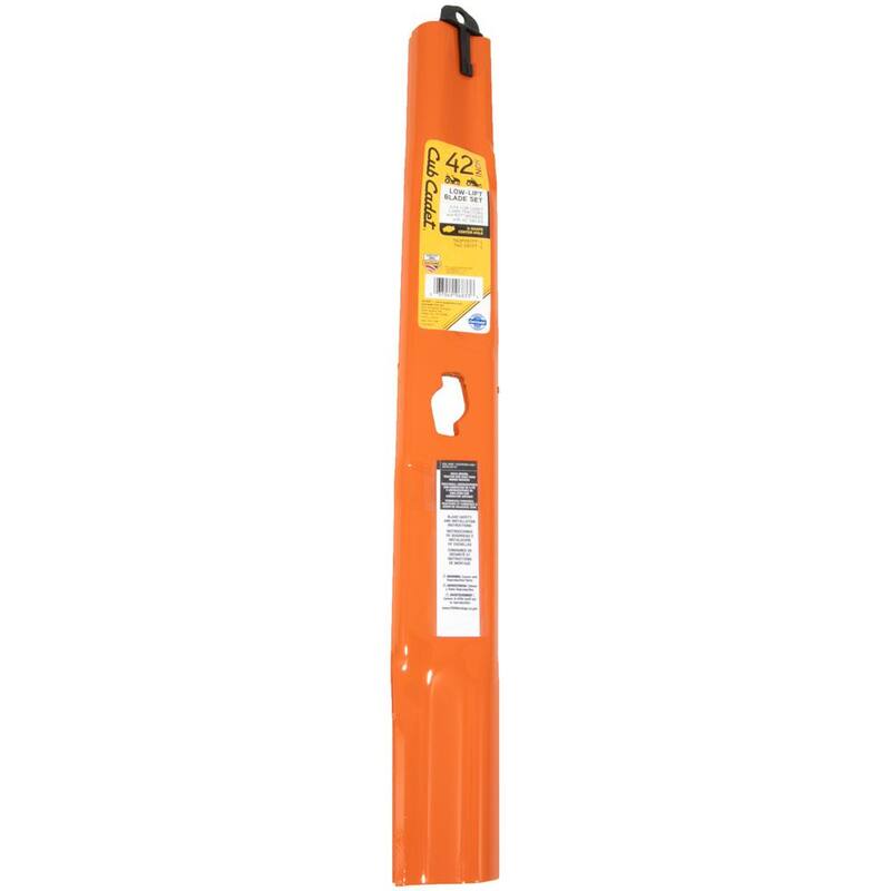 Cub Cadet Original Equipment Low Lift Sand Blade Set for Select 42 in. Mowers with S-Shape Center OE# 742P05177-L, 742-05177-L - 490-110-C198
