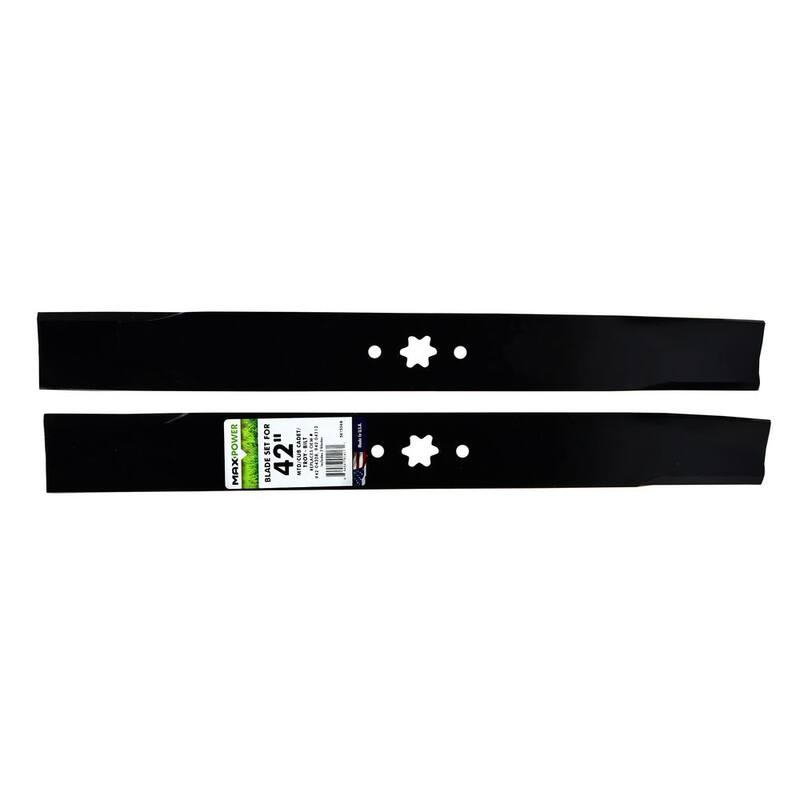 MaxPower 2 Blade Set for Many 42 in. Cut MTD, Cub Cadet, Troy-Bilt, Craftsman Mowers Replaces OEM #'s 942-04308, 742-04308 - 561556B