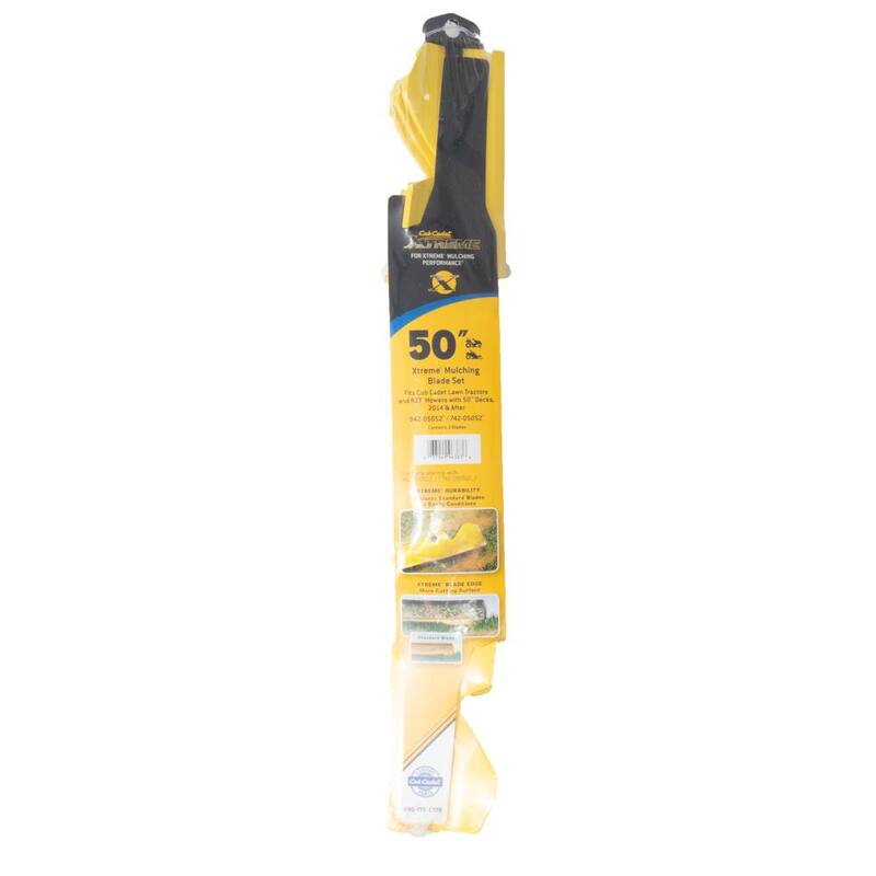 Cub Cadet Original Equipment Xtreme 3-in-1 Blade Set for Select 50 in. Mowers with 6-Point Star OE# 942-05052-X, 942-05052-X - 490-110-C178