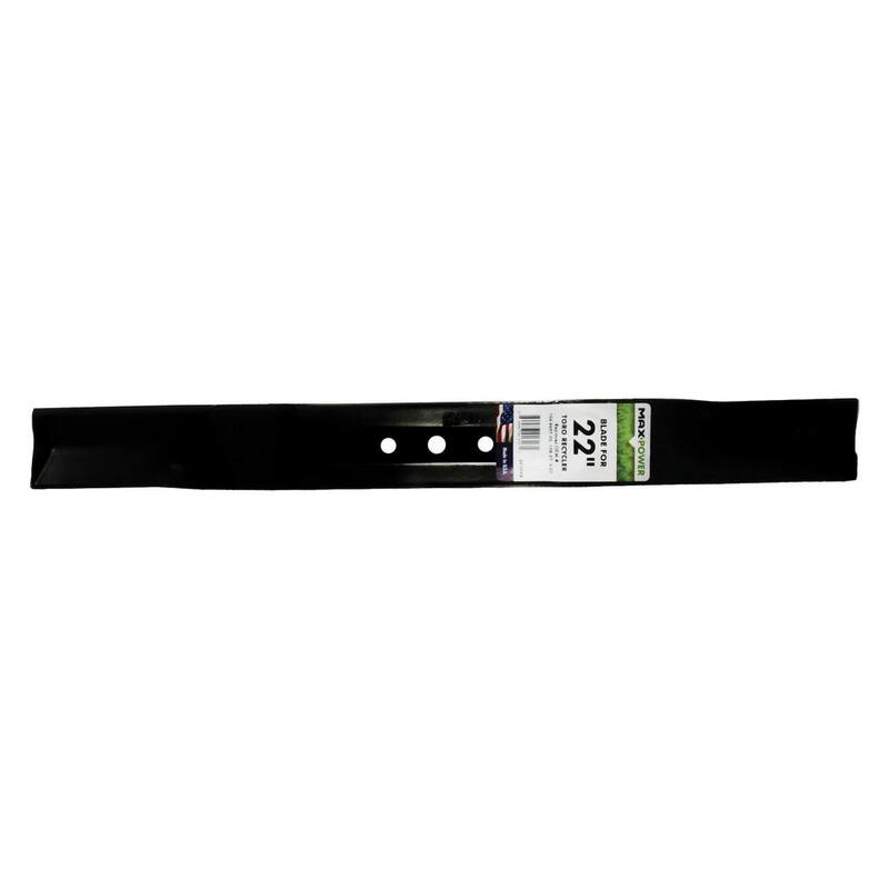 MaxPower Mower Blade for 22 in. Cut Toro Recycler Mowers Replaces OEM #'s 104-8697-03 and 108-9764-03 - 331376B