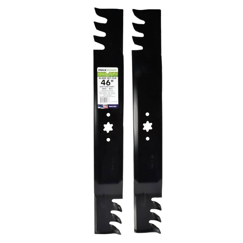 MaxPower 2 Blade Commercial Mulching Set for 46 in. MTD, Cub Cadet, Troy-Bilt Mowers Replaces OEM #'s 742-04290-X, 942-04290-X - 561544XB