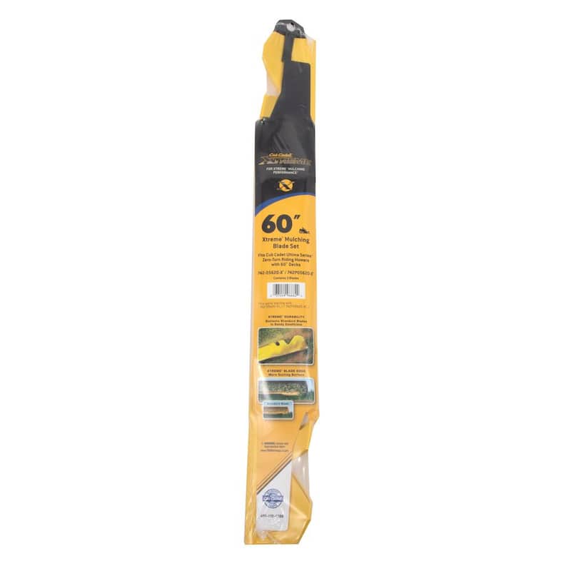Cub Cadet Original Equipment Xtreme 3-in-1 Blades for Select 60 in Zero Turn Mowers with 6-Point Star OE# 742-05620-X, 742P05620-X - 490-110-C188