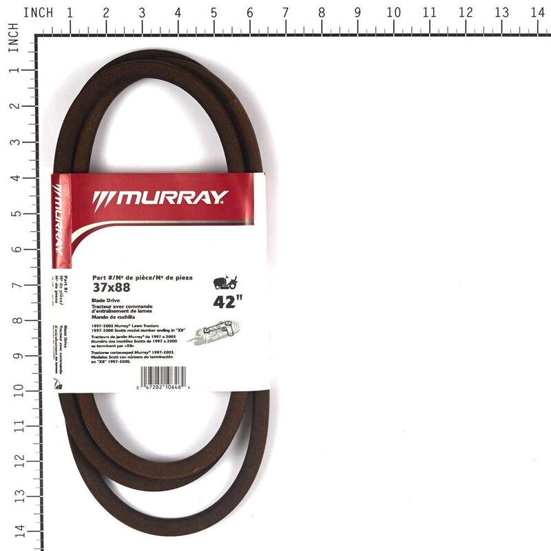 Murray Replacement Deck Belt for 42 in. Gas Murray Riding Lawn Mower - 37X88MA