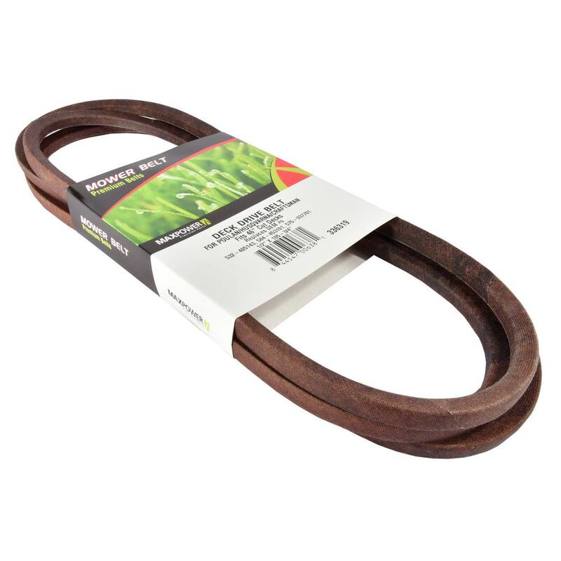 MaxPower Deck Drive Belt for 46 in. cut Craftsman, Husqvarna, Poulan, Replaces OEM #'s 532405143, 584453101, PP21008, 575937701 - 336319