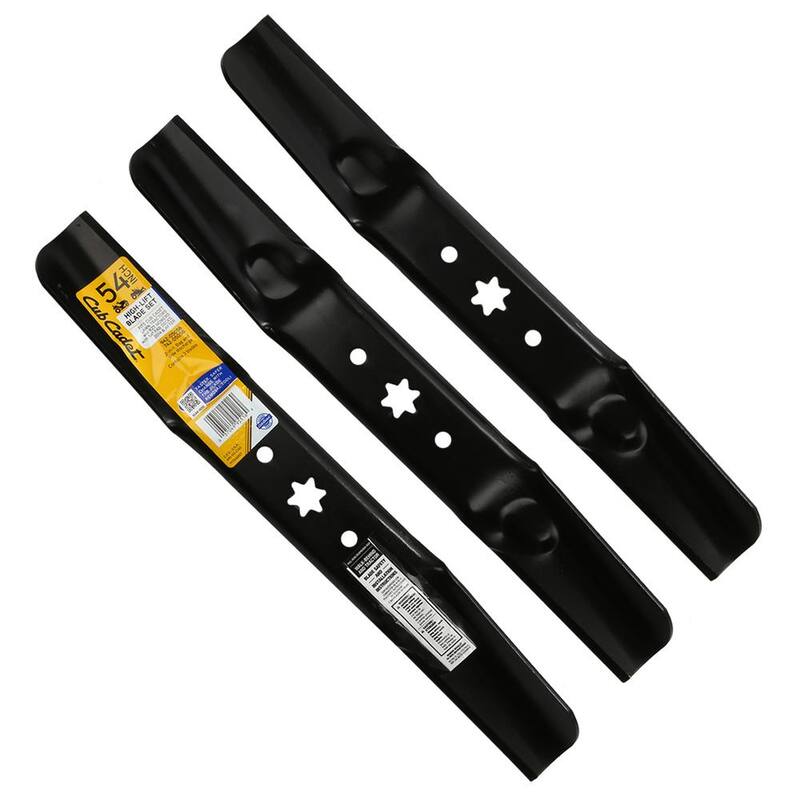 Cub Cadet Original Equipment High Lift Blade Set for Select 54 in. Riding Lawn Mowers with 6-Point Star OE# 942-05056, 742-05056 - 490-110-C143