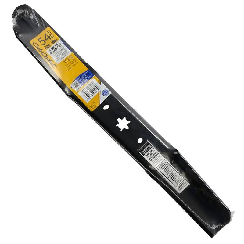 Cub Cadet Original Equipment High Lift Blade Set for Select 54 in. Riding Lawn Mowers with 6-Point Star OE# 942-05056, 742-05056 - 490-110-C143