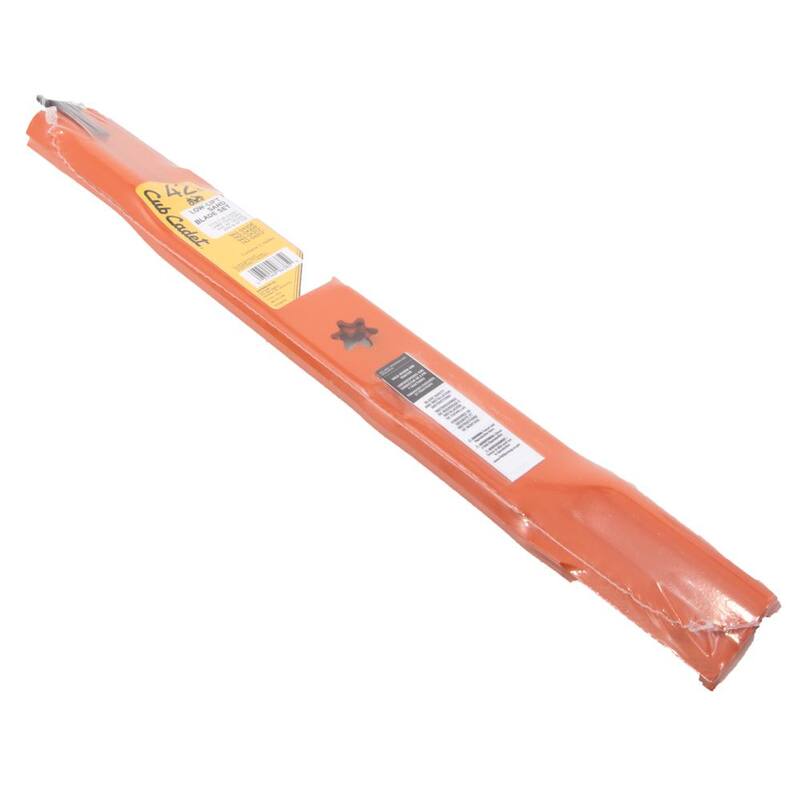 Cub Cadet Original Equipment Low Lift Sand Blade Set for Select 42 in. Riding Mowers with 6-Point Star OE# 942-04308, 942-04312 - 490-110-C180