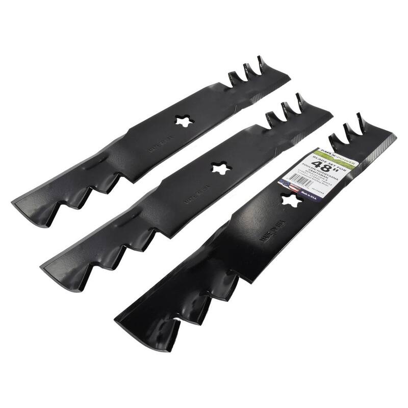 MaxPower 3 Blade Commercial Mulching Set for Many 48 in. Cut Craftsman, Husqvarna, Poulan Mowers Replaces OEM #'s 532173921 - 561735XB