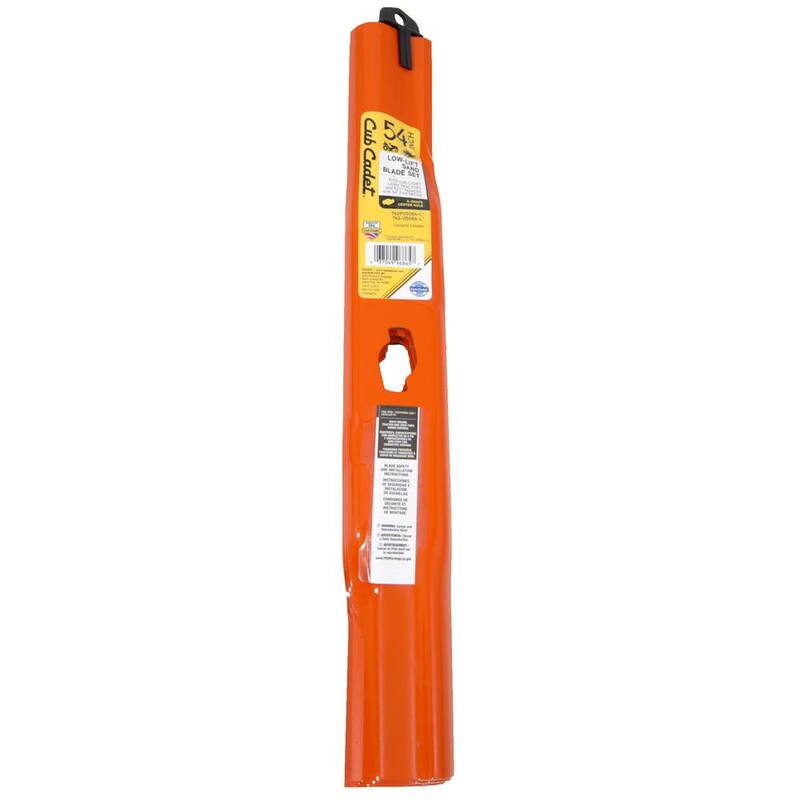 Cub Cadet Original Equipment Low Lift Sand Blade Set for Select 54 in. Mowers with S-Shape Center, OE# 742P05086-L, 742-05086-L - 490-110-C201