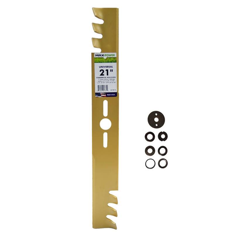 MaxPower Universal Gold Metal Mulching Blade for 21 in. Cut Mower - 331981B