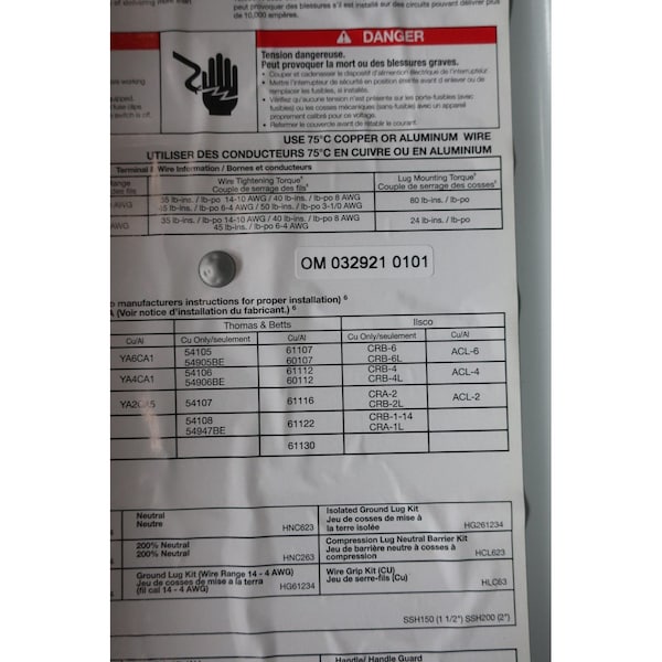Interruptor de desconexión no fusible Siemens 3P 100A AMP 600V-AC 600V-DC - HNFC363J