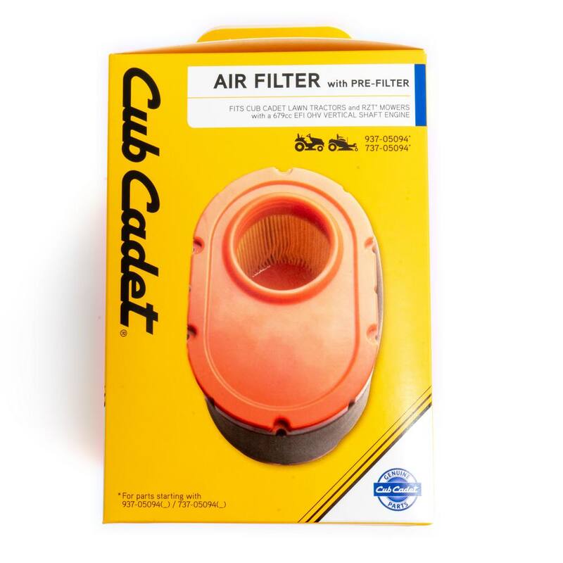 Cub Cadet Origional Equipment Air Filter for Cub Cadet 679cc Engines with Pre-Filter Included OE# 737-05094 - 490-200-C083