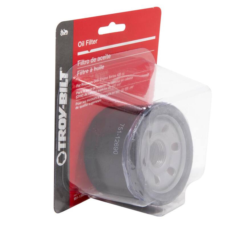 Troy-Bilt Premium Oil Filter for 382cc, 420cc, 439cc, 452cc, 547cc and 679cc OHV Engines OE# 951-12690, 751-12690 and 751-11501 - 490-201-Y010