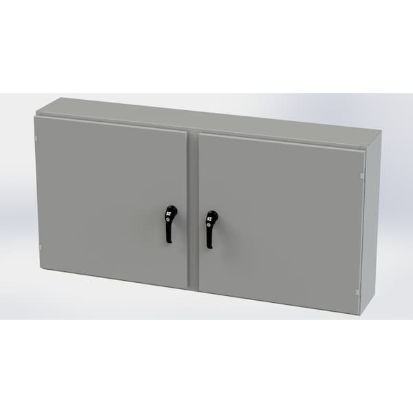 Saginaw Control & Engineering Carbon Steel Electrical Enclosures, 30 in H, 10 in D, 60 in W, NEMA 3R, 4, 12, 13, Hinged - SCE-30EL6010WFLP
