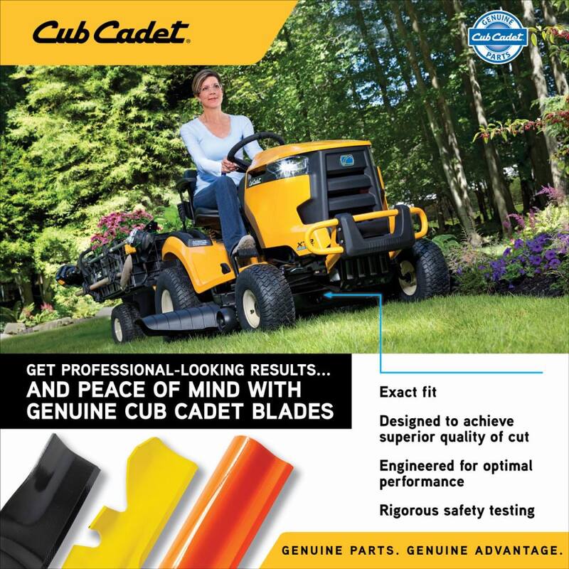 Cub Cadet Original Equipment Low Lift Sand Blade Set for Select 46 in. Mowers with S-Shape Center OE# 742P05510-L, 742-05510-L - 490-110-C199