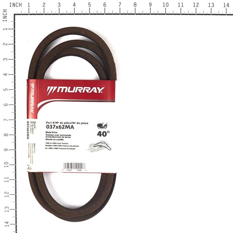 Murray Replacement Drive Belt for 42 in. Gas Murray Riding Lawn Mower - 37X62MA