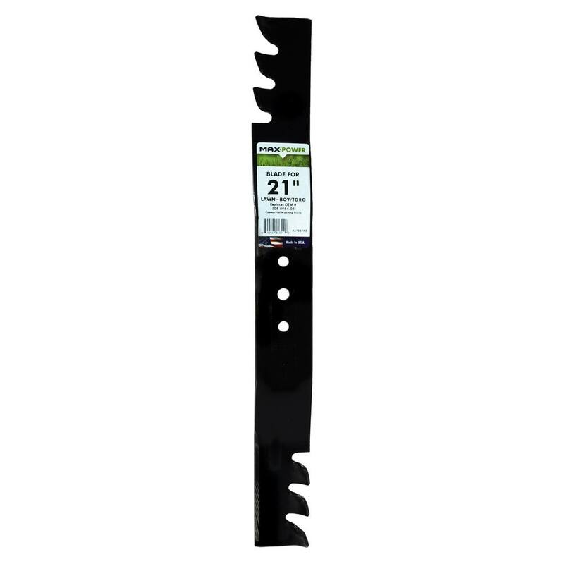 MaxPower Commercial Mulching Blade for 21 in. Cut Toro, Exmark, Lawn Boy Mowers Replaces OEM #'s 108-0954-03, 116-4500, 1350413S - 331387XB