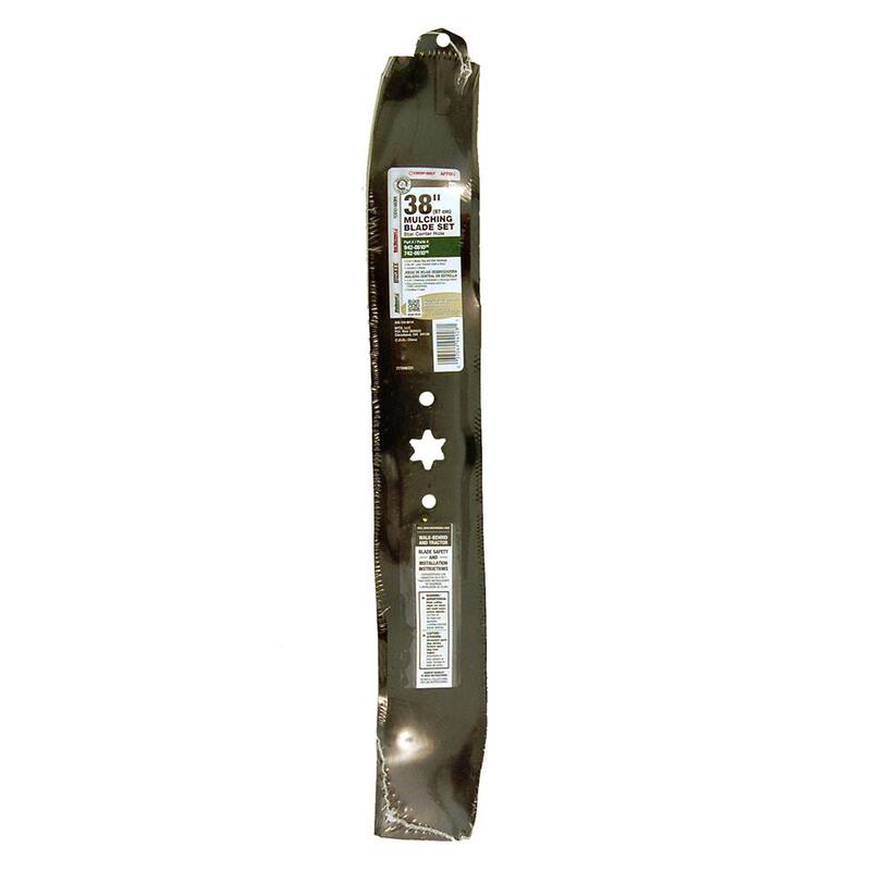 MTD Genuine Factory Parts Original Equipment 3-in-1 Blade Set for Select 38 in. Riding Lawn Mowers with 6-Point Star OE# 942-0610, 742-0610 - 490-110-M114