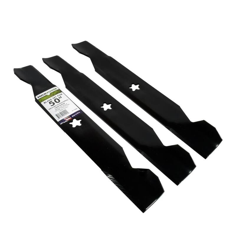 MaxPower 3 Blade Set for Many 50 in. Cut Craftsman, Husqvarna, Poulan Mowers Replaces OEM # 137380 - 561724B