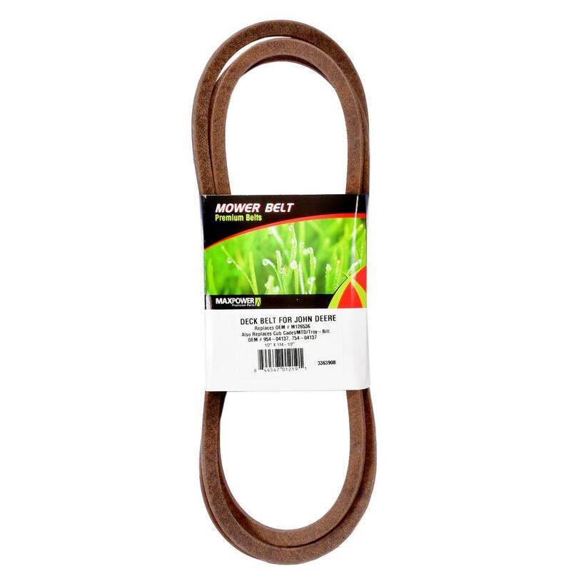 MaxPower Deck Drive Belt for John Deere Mowers Replaces OEM #'s M126536, M158692, M162443 - 336390B