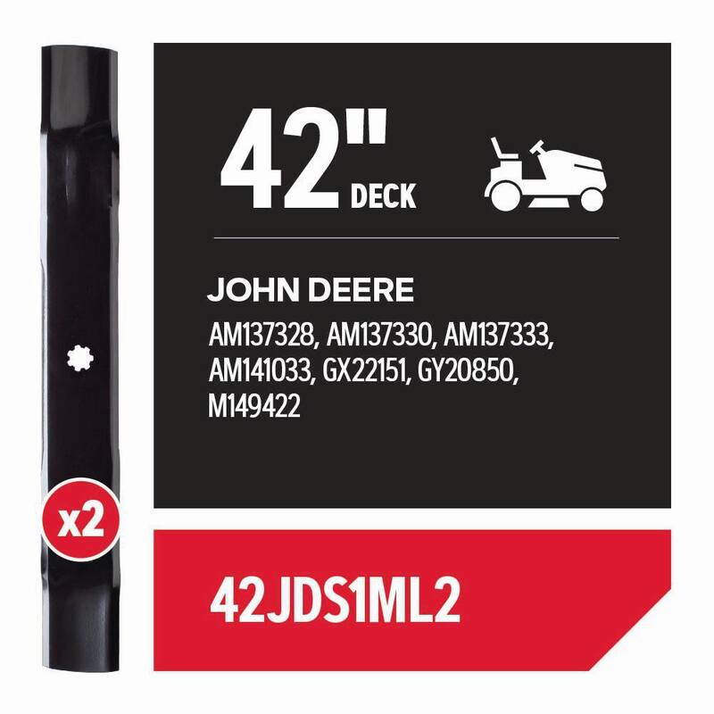 Oregon Riding Lawnmower Blades for 42 in. Deck, Fits John Deere Riding Mowers, Set of 2 (42JDS1ML2) - 42JDS1ML2