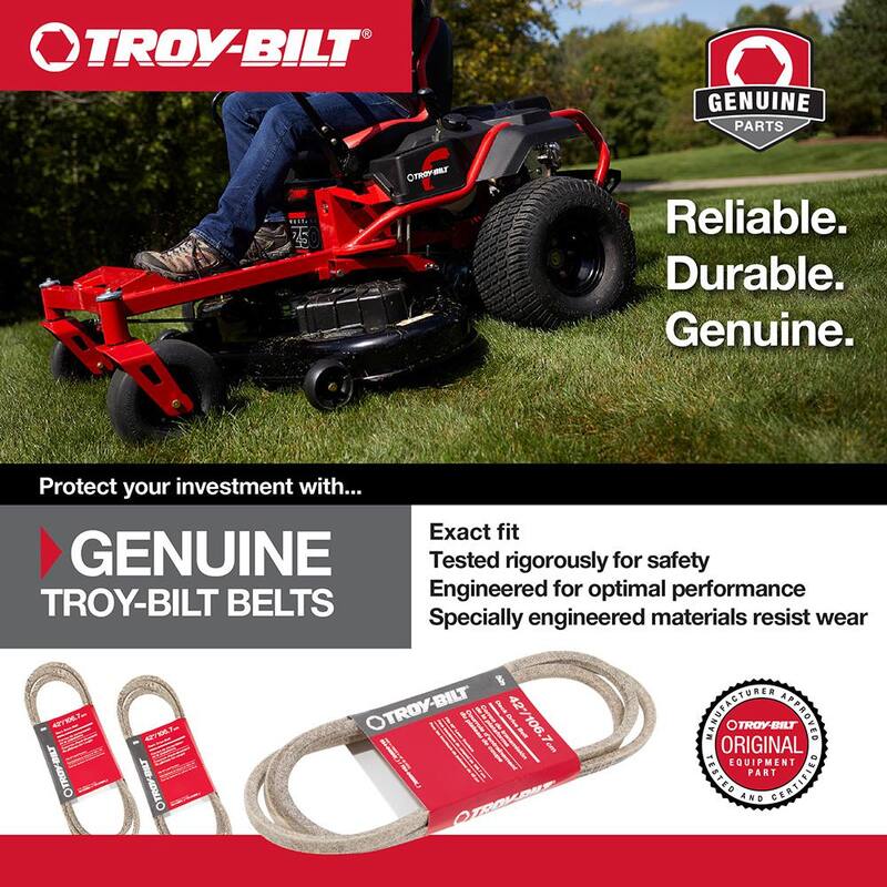 Troy-Bilt Original Equipment Transmission Drive Belt for Select Zero Turn Lawn Mowers OE# 954-04371 754-04317 - 490-501-Y069