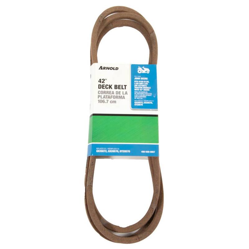 Arnold Replacement 42 in. Deck Belt for John Deere 100 Series Riding Lawn Mowers OE# GX20072, GX205750 and GX20570 - 490-500-0067