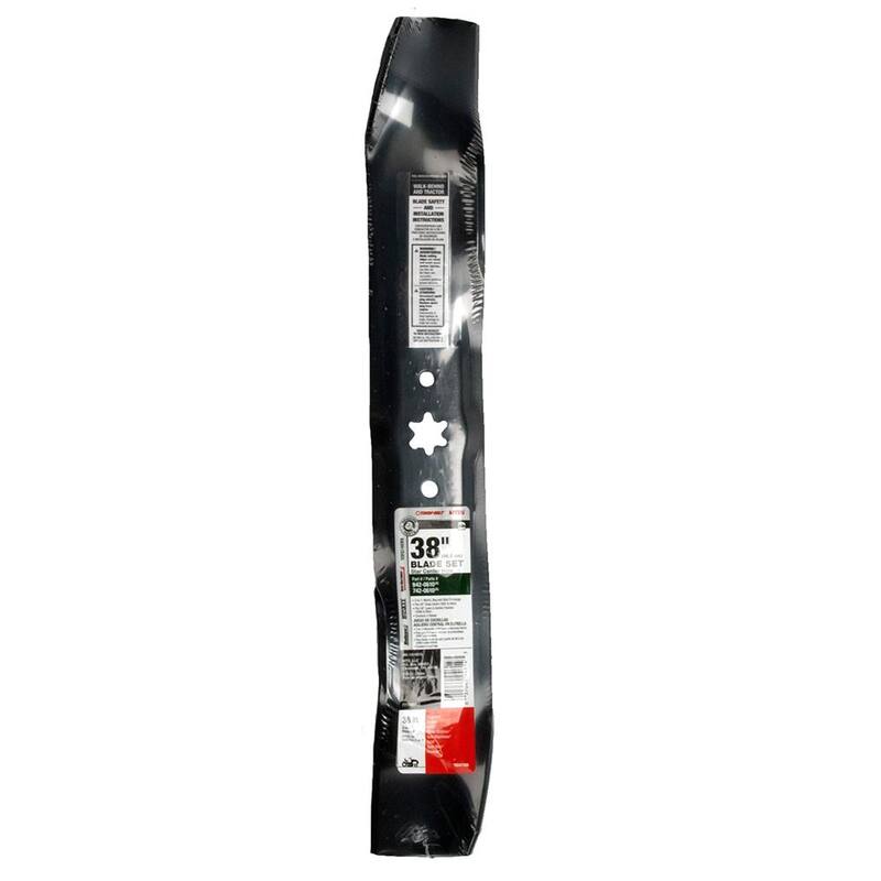 MTD Genuine Factory Parts Original Equipment High Lift Blade Set for Select 38 in. Riding Lawn Mowers with 6-Point Star OE# 942-0610, 742-0610 - 490-110-M078