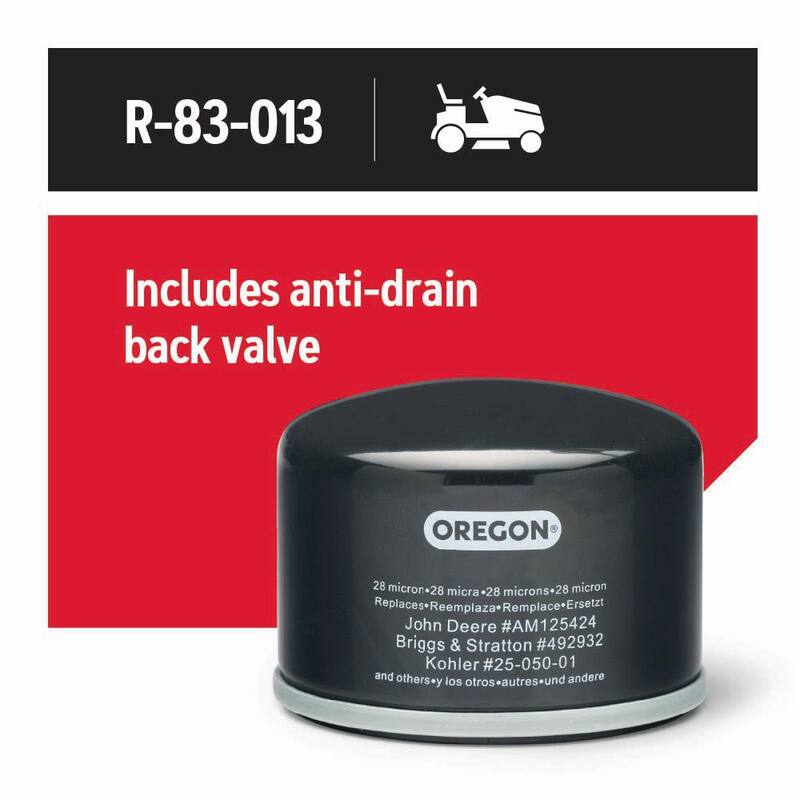Oregon Oil Filter for Riding Mowers, Fits Briggs & Stratton Vanguard, Tecumseh, and Toro with Kawasaki engines (R-83-013) - R-83-013